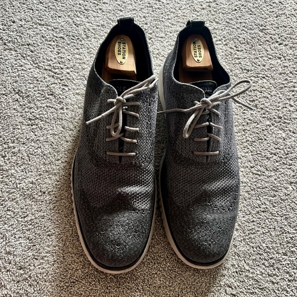 Cole Haan 2.ZeroGrand Stitchlite Oxfords Men's 13 M Gray Knit Wingtip C27565 - Picture 2 of 7